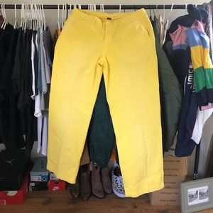 VINTAGE Ralph Lauren Polo Pants Mens Yellow Khaki